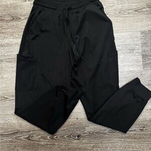 Women's Fit Scrubs Evrpur2.0 Black Cargo Scrub Jogger Pants size small petite